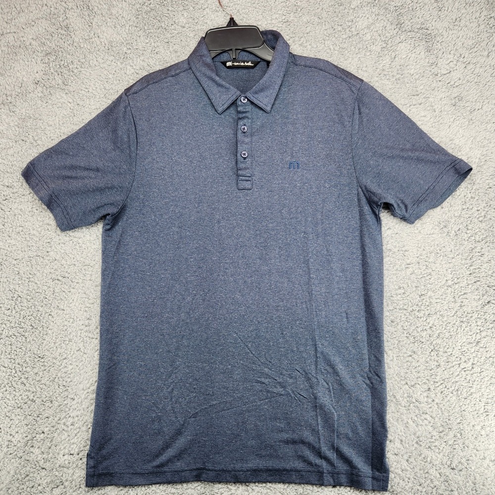 Travis Mathew Golf Polo Shirt Mens Size L Blue